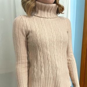 J Crew Tan Turtleneck Sweater